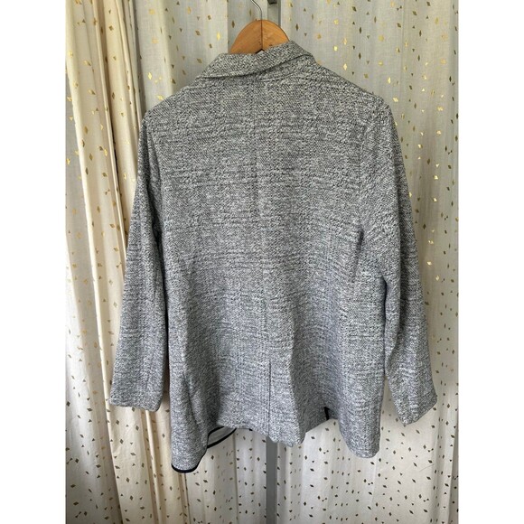 Torrid Studio Double Knit Boyfriend Gray Boucle Stretch Longline Blazer L - Picture 5 of 9